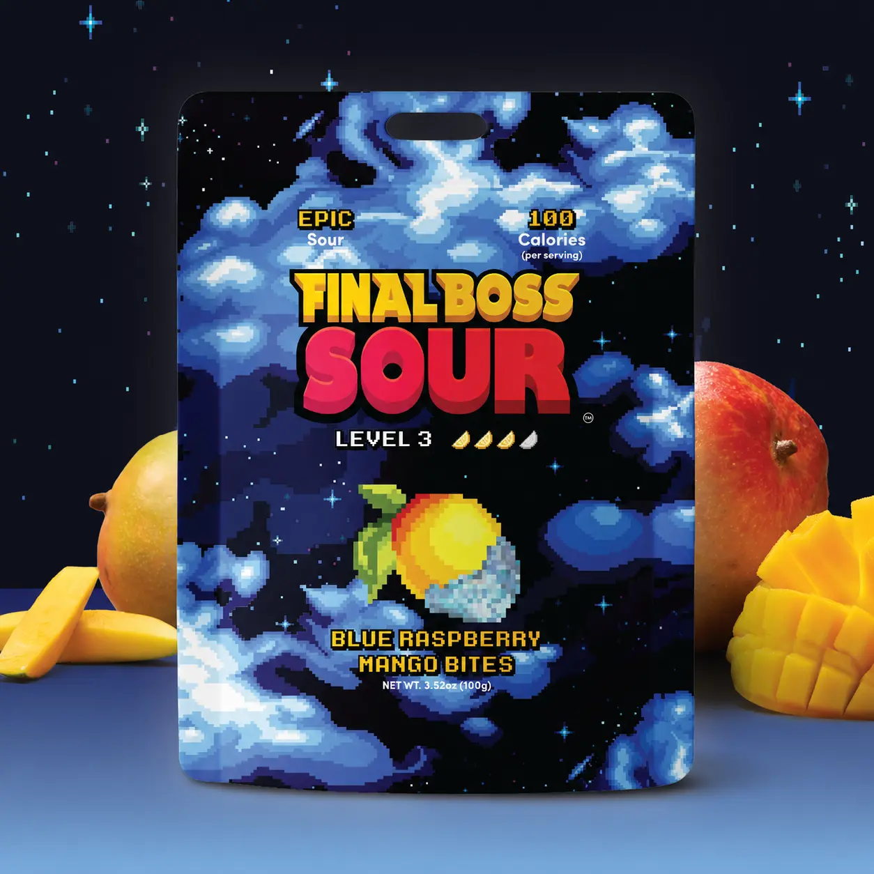 Blue Razz Mango Bites (Level 3) (1 or 4 Pack) Sweet Fruity Blue Razz Mango Bites (Level 3) (1 or 4 Pack) Sweet Fruity