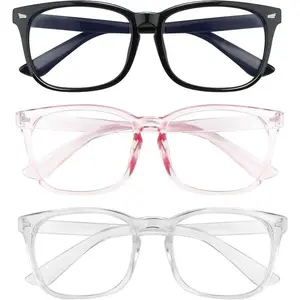 XUH 3-Pack Unisex Blue Light Blocking Glasses - Anti Eye Fatigue Eyewear, Gaming Men's Frames for Computer Screen Office Use