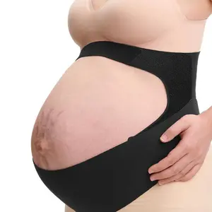 Breathable Maternity Belly Band, Adjustable Abdominal & Back Straps, Comfortable Invisible Under Clothes, Nylon & Lycra Material