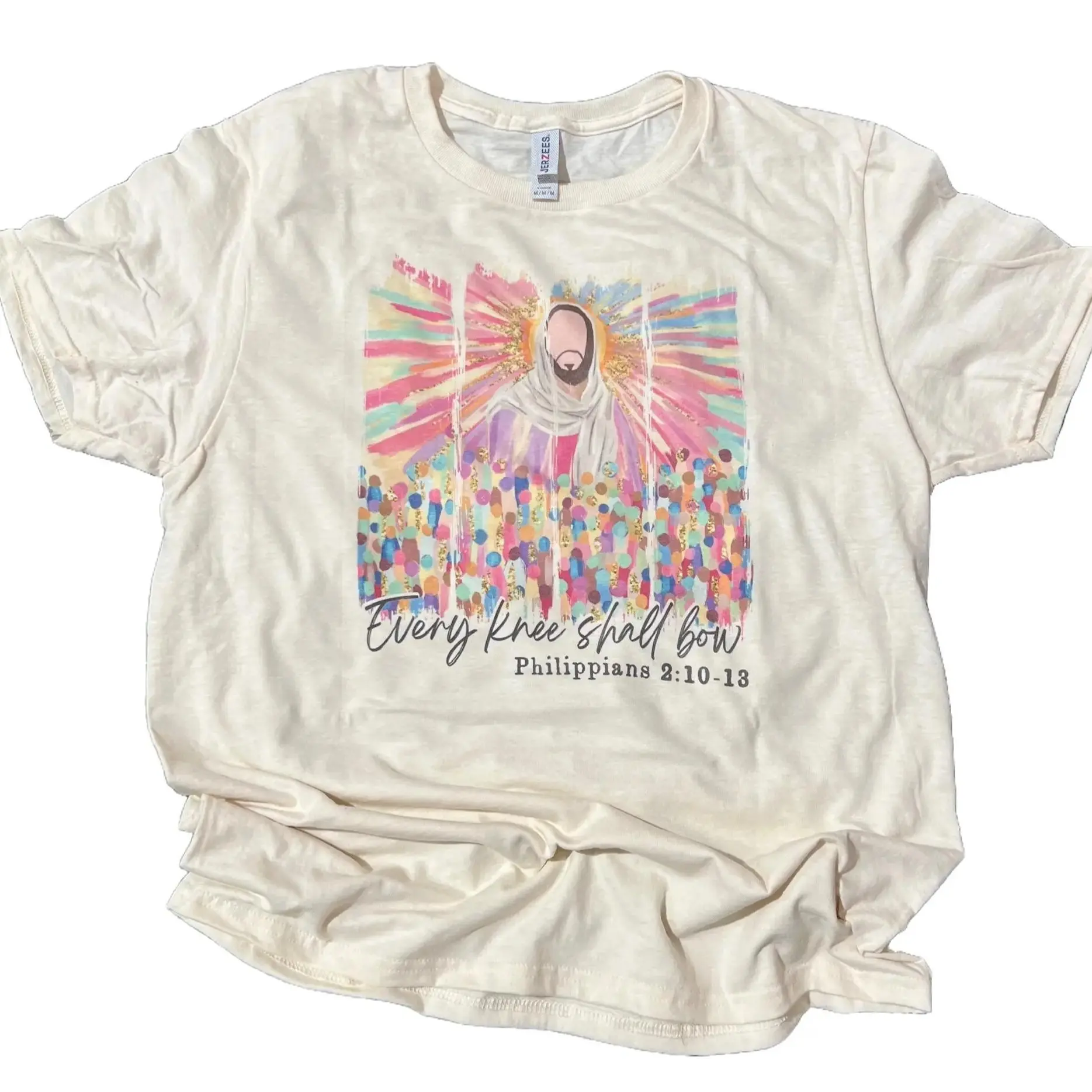 Every Knee Shall Bow Watercolor on Cream T-Shirt or Sweatshirt