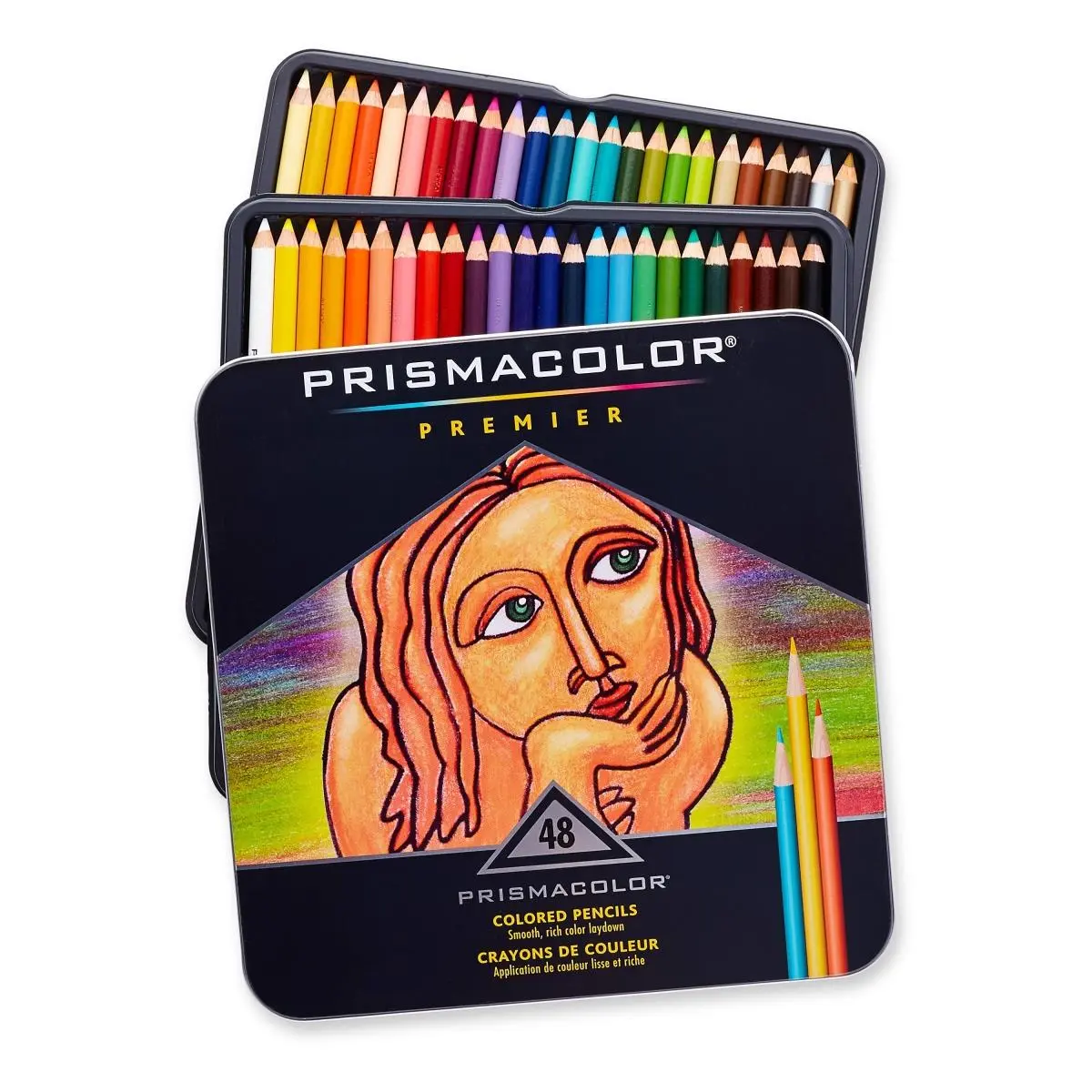 212 MAIN Sanford Ink Premier Multi-Color Set Colored Woodcase Pencils, 48 Assorted Colors, Rich Pigment, Precise Tips for Office Writing & Correction Tasks