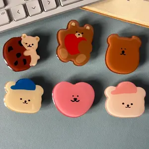 MAGNETIC OPTIONS Cute Cartoon Bear Phone Grip Universal Phone Grip Smartphone,  Secure Hold Stand, Animal Lover Gift , Stand Mount, Kindle Hold