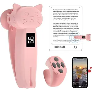 Intelligent remote control ring, upgrade 2-in-1 automatic click control page turning, LED digital display, reading novels intelligent page turning, games, live broadcast intelligent automatic click screen, tasks easily completed Accessories Button