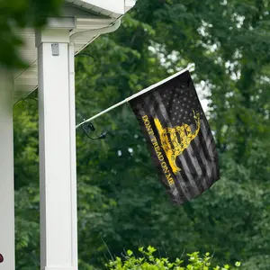 Premium Don't Tread On Me Gadsden Black American Flag 3x5 FT Meme Outdoor Garden Yard Flag Tea Party Rattlesnake Indoor Outdoor Banner Decorative Double Sided