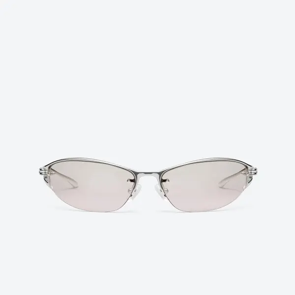 GENTLE MONSTER Carat 02 Silver Frame Clear Lenses Oval Shape