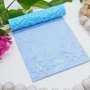 FLORAL 2 / deboss texture roller / polymer clay cutters / jewelry making / cake decorating