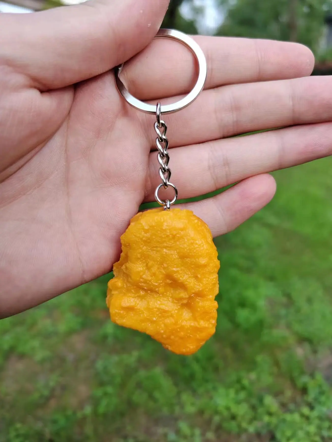 Chicken Nugget/French Fries Keychain, A Unique Plastic Gift for Food Lovers; Fun & Novelty Item Suitable for Car, Home, Office, and Holiday Decor