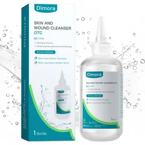 Dimora Skin and Wound Cleanser, OTC First Aid PHMB Antiseptic, Colorless, Painless & Odorless,  For cuts, scrapes, lacerations, and burnsTravel，Set: 237mL & 60mL×3