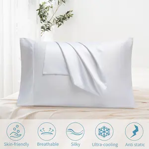 Tranzula 4 Piece Ultra Cooling Pillowcases With Envelope Closure,Queen Pillow Cases Set of 4（2 Pair） Breathable Cool Soft Moisture Wicking for Hot Sleepers,Cooling Pillow Case For Hotel,Bedding Sets,Cool Bedroom Accessories,All Season