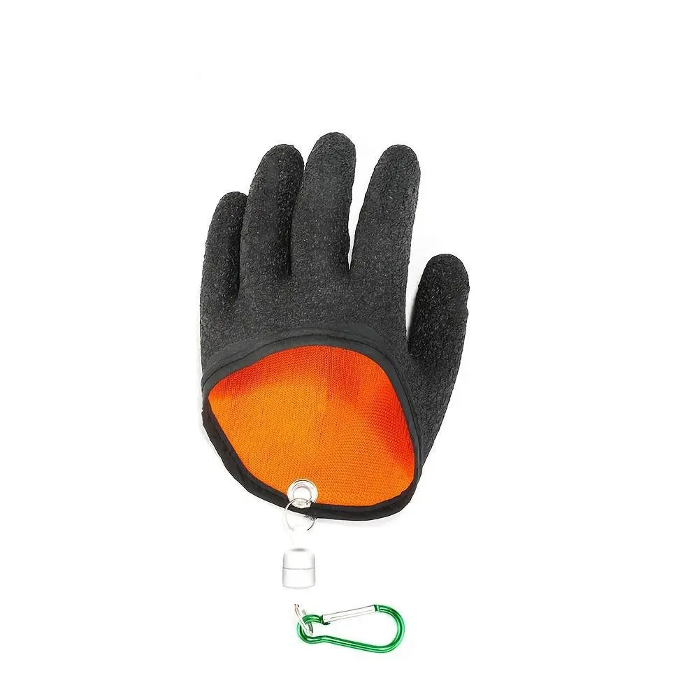 Non-slip Latex Gloves for Fishing, 1 Count Anti-slip Fishing Gloves with Hook, Thickened Hook Fishing Gloves, Outdoor Fishing Accessories, Outdoor Fishing Equipment, Fishing Tools, Fishing Gear