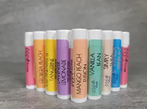 BBButta Lovee Shea Chapsticks - Soft Kissable Lips with Healing Shea Butter & Cocoa Butter - Long Lasting Hydration - Georgia Peach, Tangerine, Lavender, Mango Peach, Vanilla Bean, Simply Silky, Peppermint Flavors
