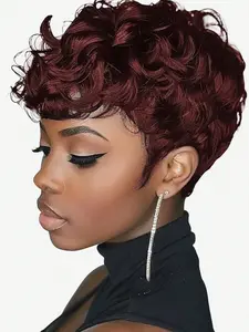 Pixie Wig for Women & Men, Afro Faux Locs Dreads Wig, Heat Resistant Short Braided Wigs, Synthetic Wigs, Stylish Hair Accessory