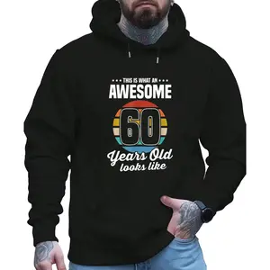 60th Birthday Celebration Hoodie – Casual Comfort with Colorful Geometric Patterns