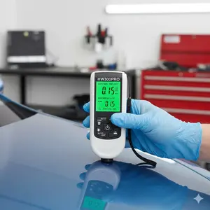 Professional Paint Thickness Gauge 0-2000µm, Auto Body Repair Tool for Sheet Metal & Paint Inspection, Car Detailing & Collision Repair Equipment