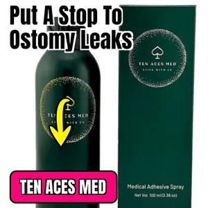 Ten Aces Medical Adhesive Spray for Ostomy skin barriers - STOP ostomy leaks and get back to living your best version of you!