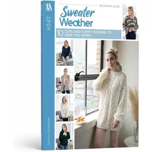 Sweater Weather Knit Book, Beginner Knit Sweater, Pullover and Cardigan Patterns, Using Bulky Yarn, for Women's Sizes