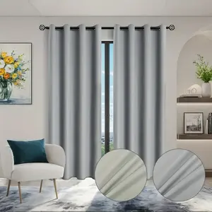 2pc Multicolor Full Light Blocking Curtains, 100% Shade Hole Design, Quick Install, Home Decorative Curtain, Window Curtain