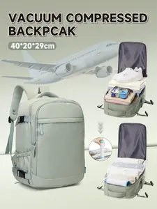 Vacuum Compression Backpack, Cabin Bag, Carry-On Luggage Backpack, Airline Approved Backpack, Travel Backpack with Shoe Compartment, Multifunctional Backpack, Casual Daily Commute Backpack