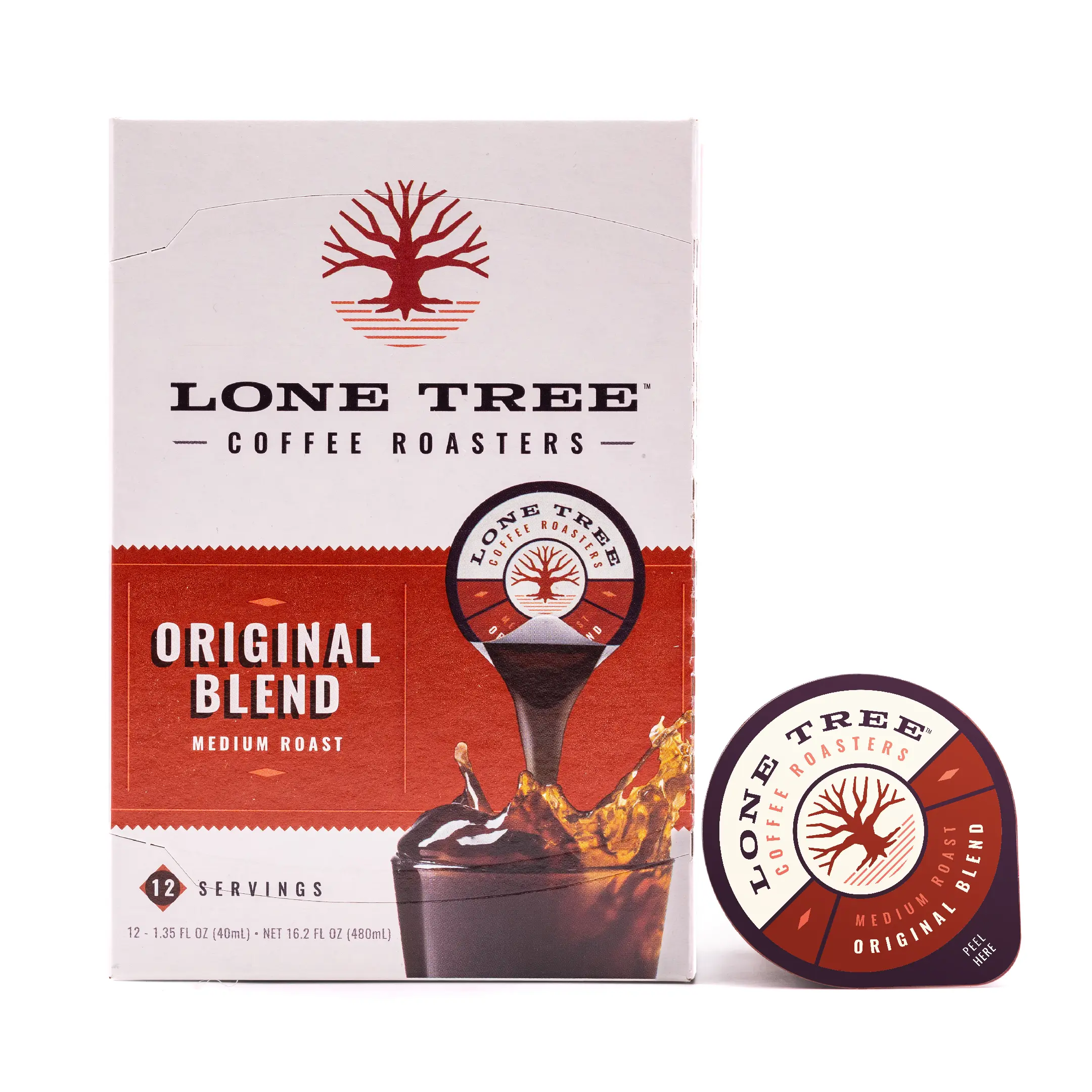Lone Tree Coffee Concentrate Single Serve Liquid Pods by Java House, Peel and Pour (Pack of 12)- Original Blend