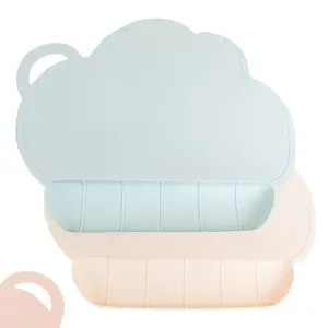 Cloud-Shaped Silicone Kids Feeding Mat, BPA-Free Non-Toxic Design, Easy Clean Surface, Heat Resistant, Perfect for 1-3 Year Olds