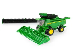 John Deere X9 1000 Combine w/ Corn & Grain Heads Diecast 1:64 Scale Model - ERTL 45762 Ride On Tractor Children Semi Truck