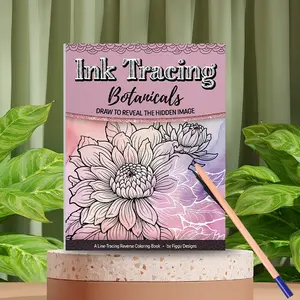 Easy-To-Use Tracing Book, Coloring Book, Includes Various Unique Patterns, Suitable for Adults and Teens, Portable Size, Perfect Gift