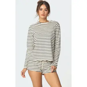 Edikted Women's Jordyn Striped Long Sleeve T-Shirt