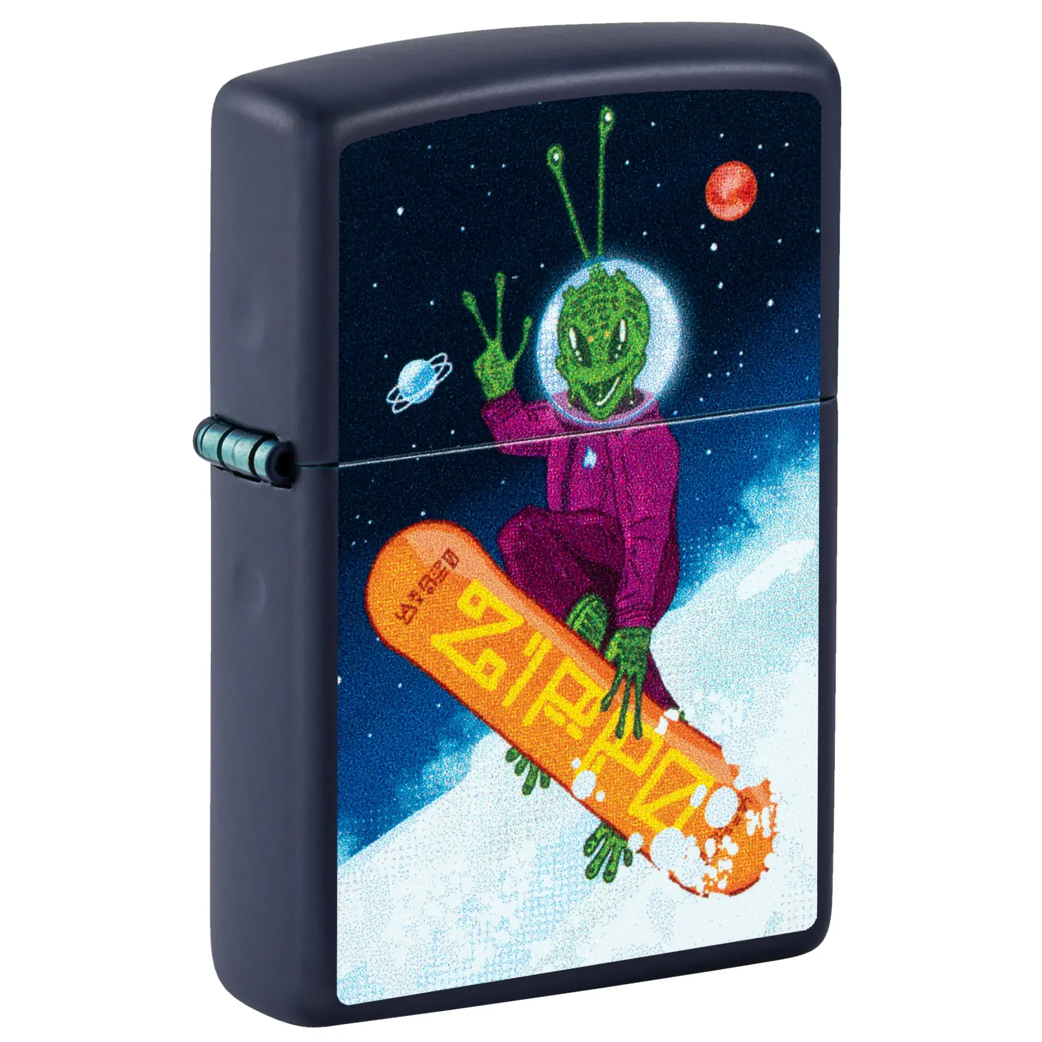 Zippo Space Shredder Design Navy Matte Pocket Lighter - Made in USA - Unfilled (fuel sold separately)