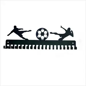 Football Pattern Medal Holder, 1 Count Wall Mounted Medal Display Rack, Sturdy Medal Display Stand, Hanging Organizer, Home Organizer for Living Room Bedroom, Wall Mounted Hanger