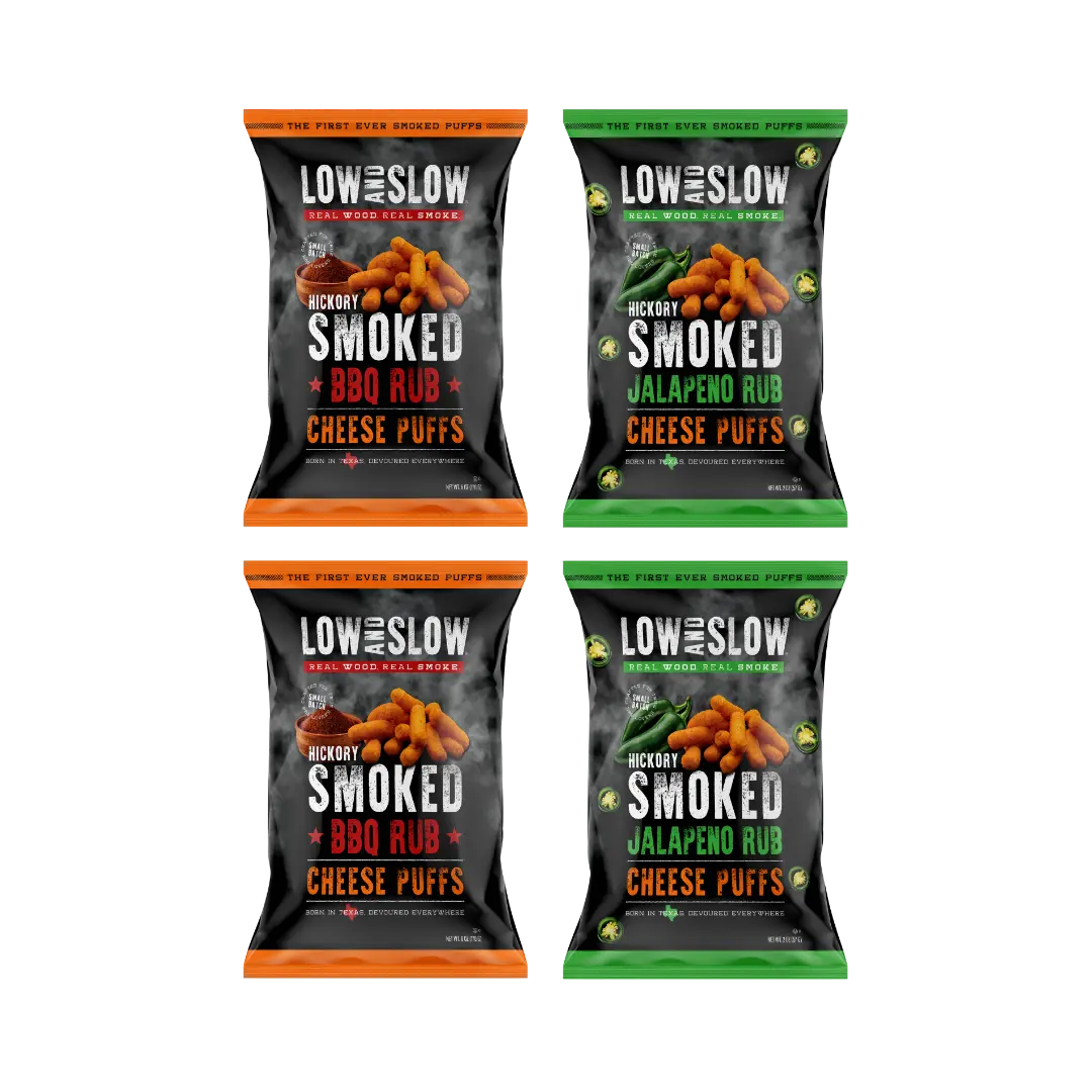 Smoked Cheese Puffs 4-Pack - Hickory Smoked Cheese Puffs Snack Crispy Snack
