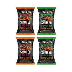Smoked Cheese Puffs 4-Pack - Hickory Smoked Cheese Puffs Snack Crispy Snack