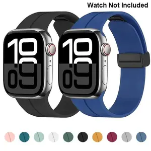 magnetic buckle design strap suitable for Apple Watch, smartwatch strap, soft sports silicone replacement strap 38/40/41/42/44/45/49/46mm Apple Watch strap, compatible with Apple Watch Ultra 11 10 9 8 7 6 5 4 3 2 1 SE, Accessories