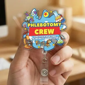 Lab Week 2026 Badge Reel, MLT & Phlebotomist Retractable ID Holder, Medical Tech Science Gift for Scientist