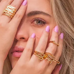 Charming Initial Rings - Personalized Elegant Design for Your Identity Celebration Adjustable Size Durable Wear for Adventures Gift Cherished Memories