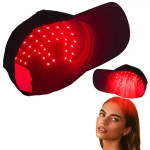 LED Photon Vibration Hair Hat, 7 Color Lights Headlight Device, Scalp Head Massage for Men and Women, Easy Wear, Travel Friendly