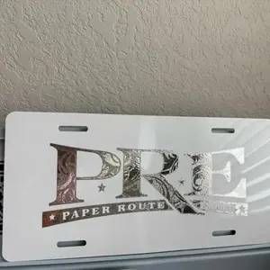 PRE Chrome Engraved License Plate Ver 2