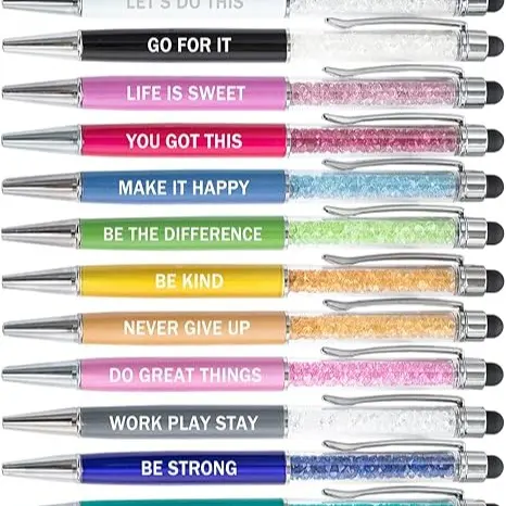 12 Crystal Pens - Inspirational