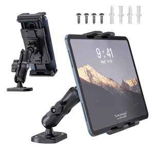 OHLPRO Heavy Duty Drill Base Tablet Holder Car Mount Dashboard, 360° Adjustable for 5-13" iPad Pro/Air/Mini/Samsung Galaxy Tab, for Car Truck Wall Desk Commercial Vehicle
