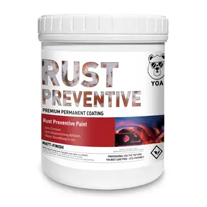 YOA Water-Based Metal Anti-Rust Paint, rust and corrosion protection, matte finish, 32 fl oz (plastic pail), premium permanent coating, effectively prevents rust and corrosion!