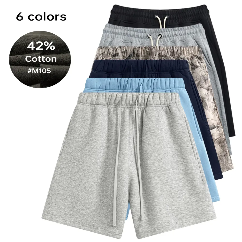 EVELLYHOOTD Baggy Shorts | M102 Baggy Sweatshorts 100% Cotton | M105 Baggy Fleece Sweat Shorts | M106 Cotton Tree Camo Shorts | Summervibes Streetwear Casual | Chill Fit