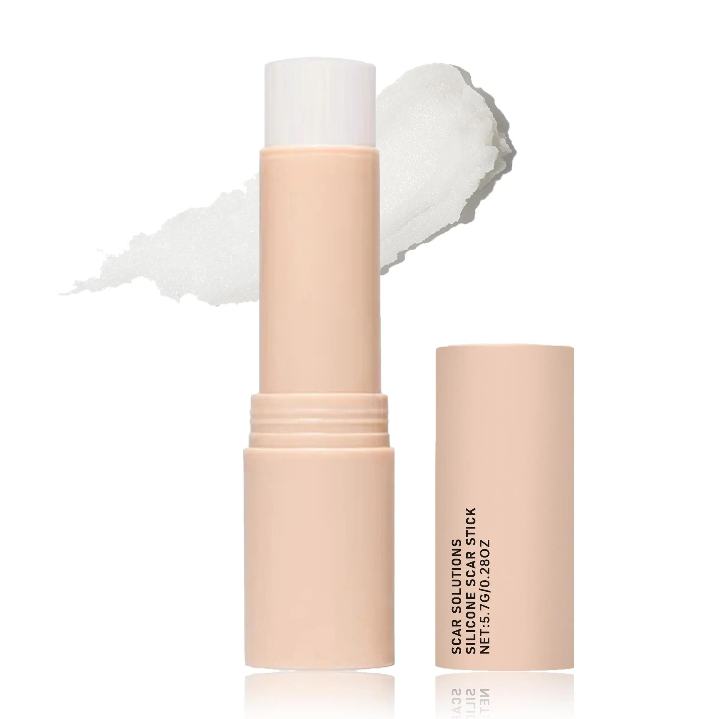 Scar solution, silicone scar stick, contains petroleum jelly, hyaluronic acid, centella asiatica, smooths scars, moisturizes and smooths skin, suitable for face and body, portable for use, Scar Care Stick