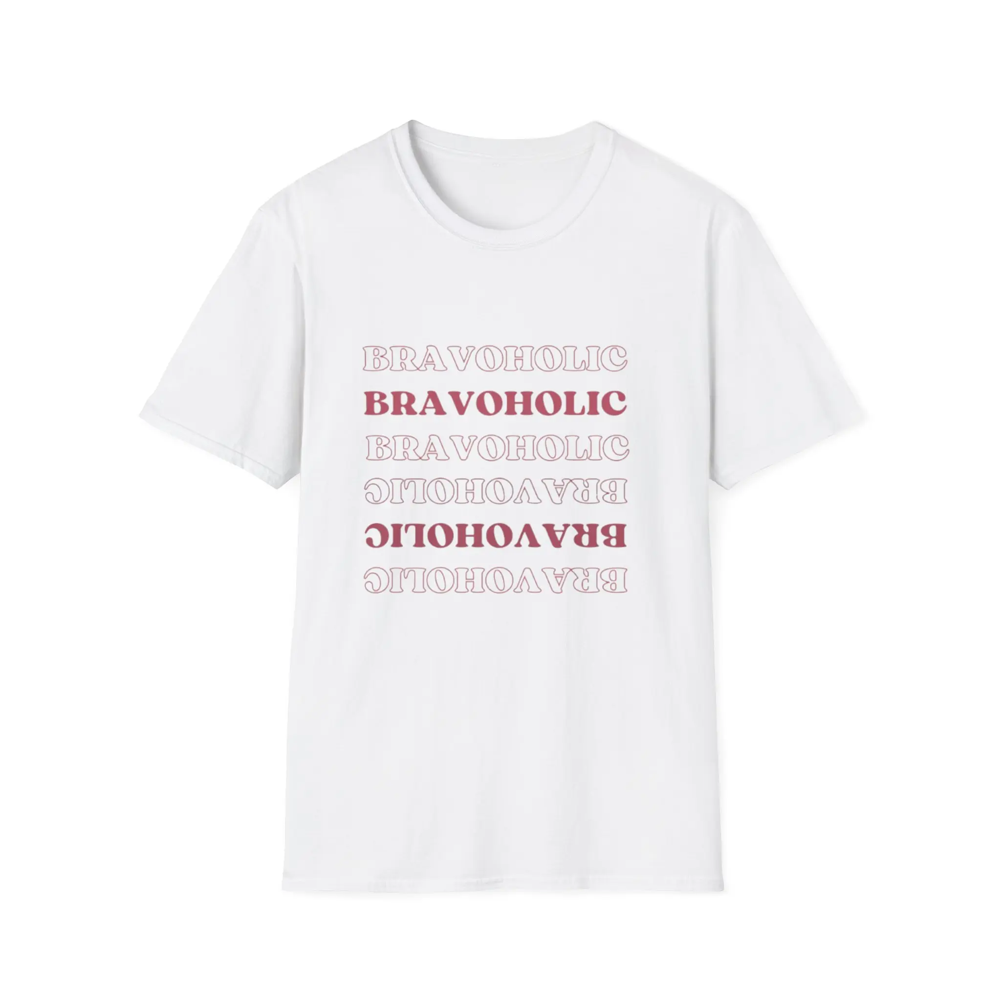 Bravoholic T-Shirt, Real Housewives Tee, Reality TV Fan Shirt, Unisex Graphic Top, Bravo TV Apparel, Softstyle Tee