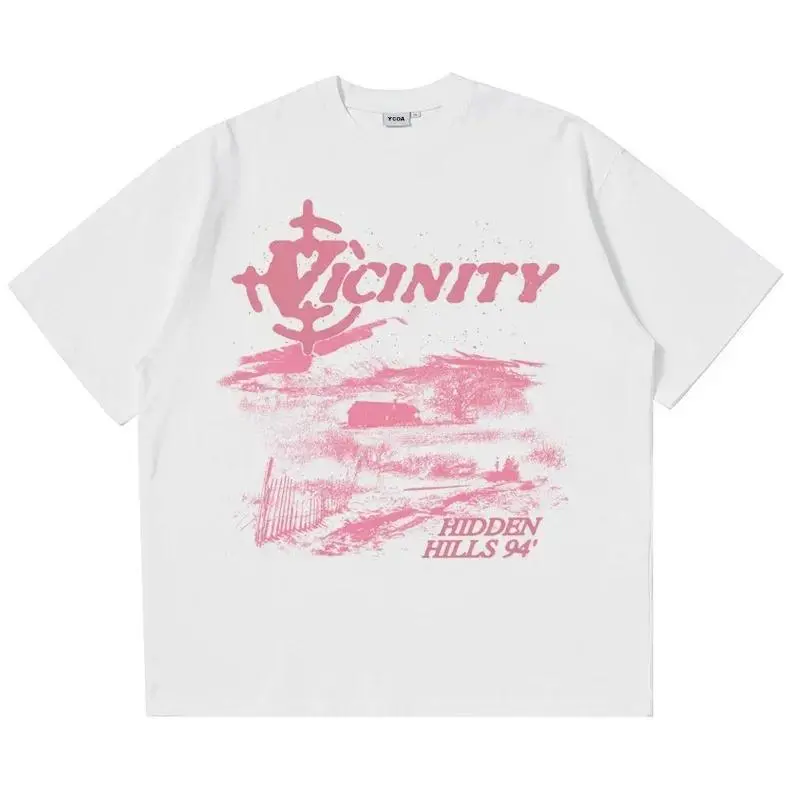 Men's T-Shirts Oversized Cotton Korean Fashion Vintage Graphic Y2k Tops Streetwear Short Sleeve Tees Harajuku Aesthetic Clothing, Fabrics, Stylish
