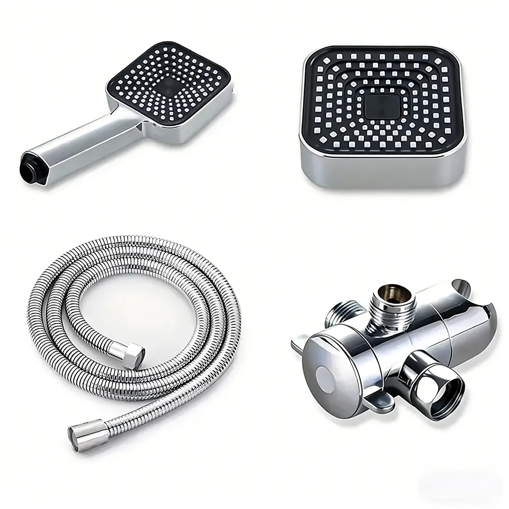 【ABS Shower upgraded】ABS material Shower A High-Flow Large Nozzle and Handheld Shower Head,Two-In-One Shower Set, Shower Long Hose, Three-Way Water Distributor Bathroom
