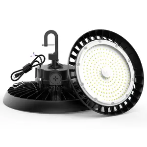 AIKVSXER UFO LED High Bay Light, 43200LM  Bright Shop Light 6000K Daylight, 700W MH/HPS Equivalent.US Plug with 5ft Cord, IP65 Waterproof Commercial Warehouse Lighting for Factory, Garage, Barn, Workshop