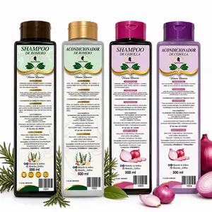 Marca: Seda & Brillos Shampoo + conditioner 500ml (Dúo) | rosemary | onion extract | Strong Hair , Soft & Shiny natural care