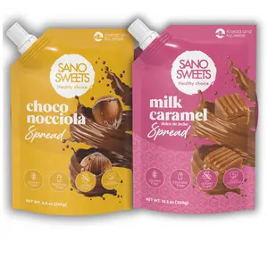 Duo Healthy Spread | Choco Nocciola & Milk Caramel (Dulce de leche) | 2 pack| No Sugar added, Gluten free, Vegan, Palm oil free, non GMO, Flavor Sweet