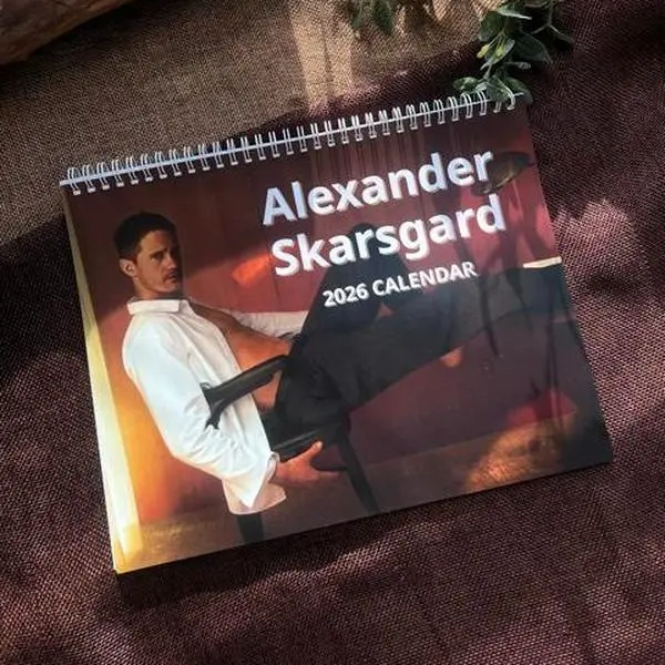 Alexander Skarsgard 2027 Calendar Celebrity Wall Planner for Fans & Humor Gift New Year Holiday Planner Crunches & Prayer