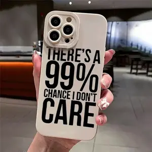 Slogan Graphic Phone Case, Fashion Phone Protective Case, Full Coverage Shockproof Phone Cover Compatible With iPhone 17Air 17/16/15/14/13/12/11/Plus/Pro/Max, Durable, Protector
