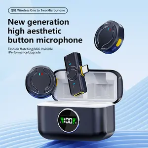 Ultra-Light True Wireless Lavalier Clip-On Mic - 30H Battery Life, Noise-Canceling, Lossless Audio Recording, Android/iPhone Compatible, Ideal Christmas Gift for Mobile Users